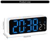 Multifunctional Digital Clock LED Display with 2 Alarms Temperature Monitors and Date for Students and Professional