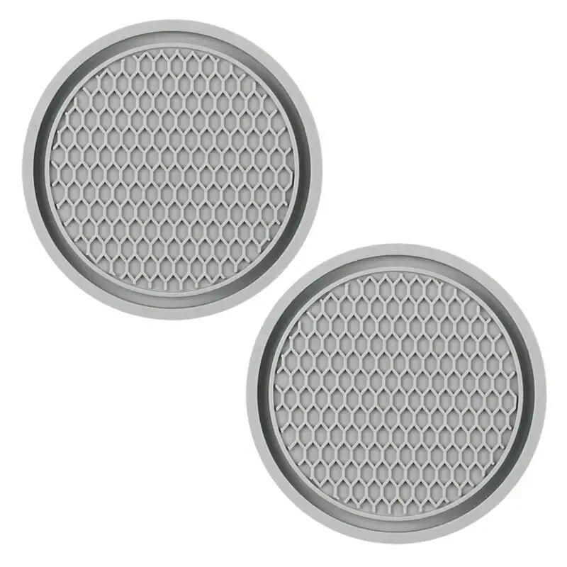 2Pcs Car Non-slip Water Cup Pad Diamond Rhinestone Decor For Car Bottle Holder Coaster Auto Interior Decoration Accessorie Tools