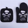 Piece Cute Non-slip Black Gray Cotton Fashion Nordic Kitchen Cooking Microwave Gloves Baking BBQ Potholders Oven Mitts