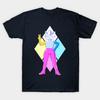 Herren Schwarzes Print-T-Shirt Diamond Ship - Steven Universe No-Cut Transferpapier Druck Baumwoll-T-Shirt