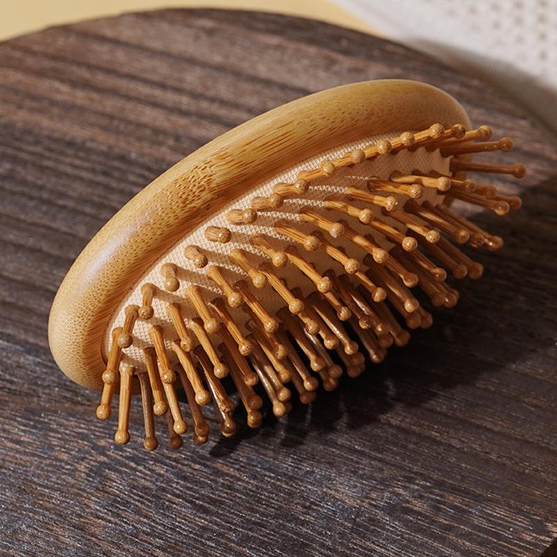 High Quality Hair Comb Bamboo Massage Comb Wooden Brush Solid Wood Bamboo Cushion Anti-Static Hair Brush Combs Travel