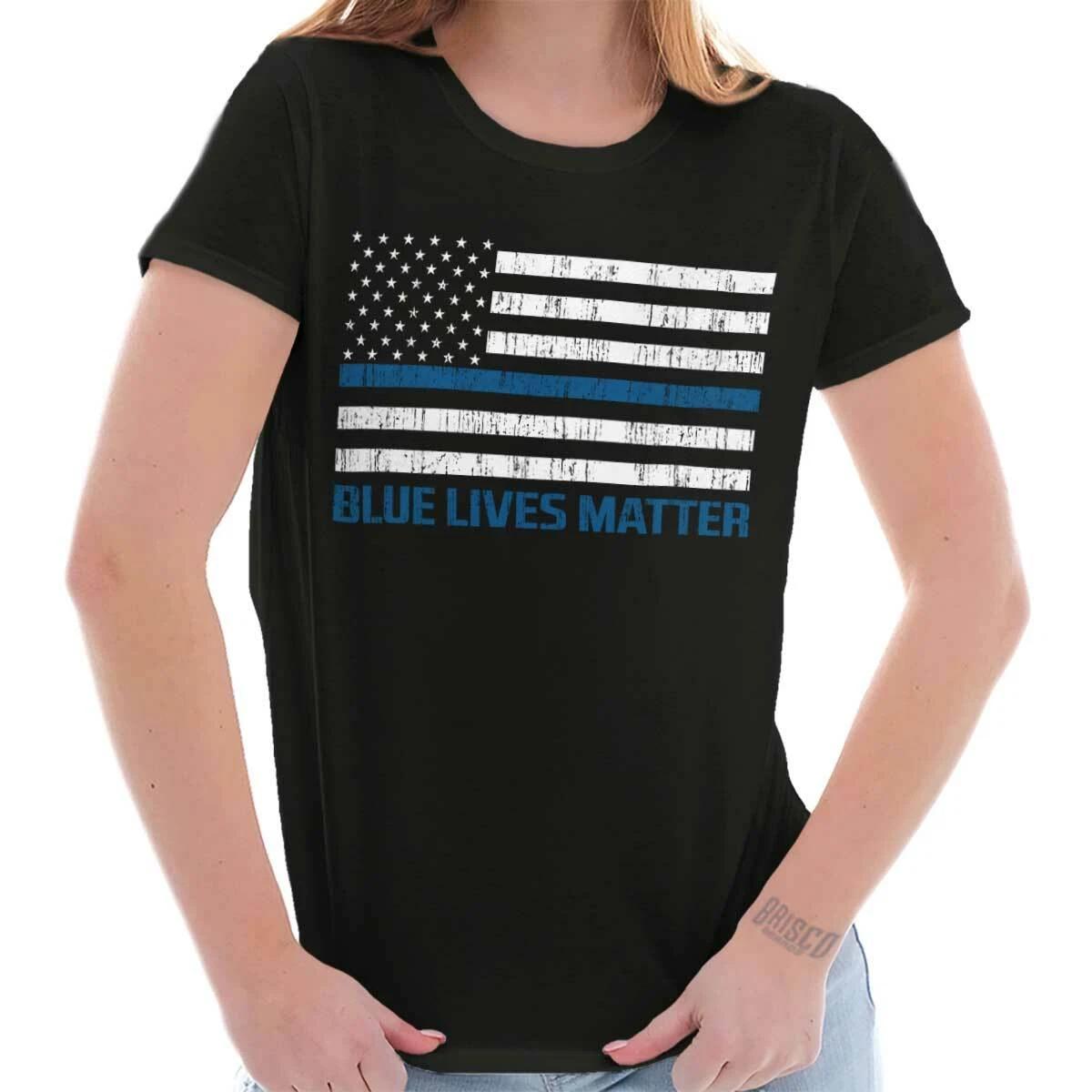 USA American Police Law Enforcement Gift Womens Top Junior Graphic Tee XXXL