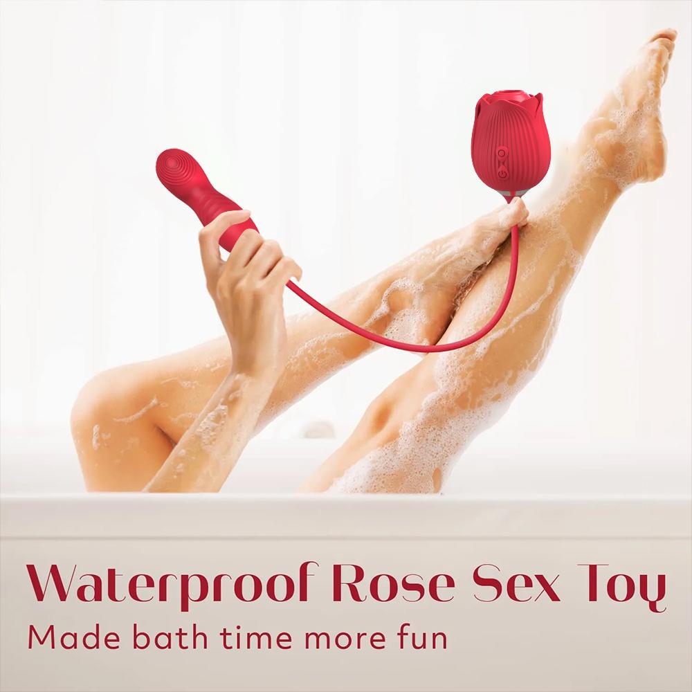 Sucking Vibrator Women's Vaginal Stroking Stimulator G-spot Vibrator Rose Masturbation Device Massage Adult Sex Toys