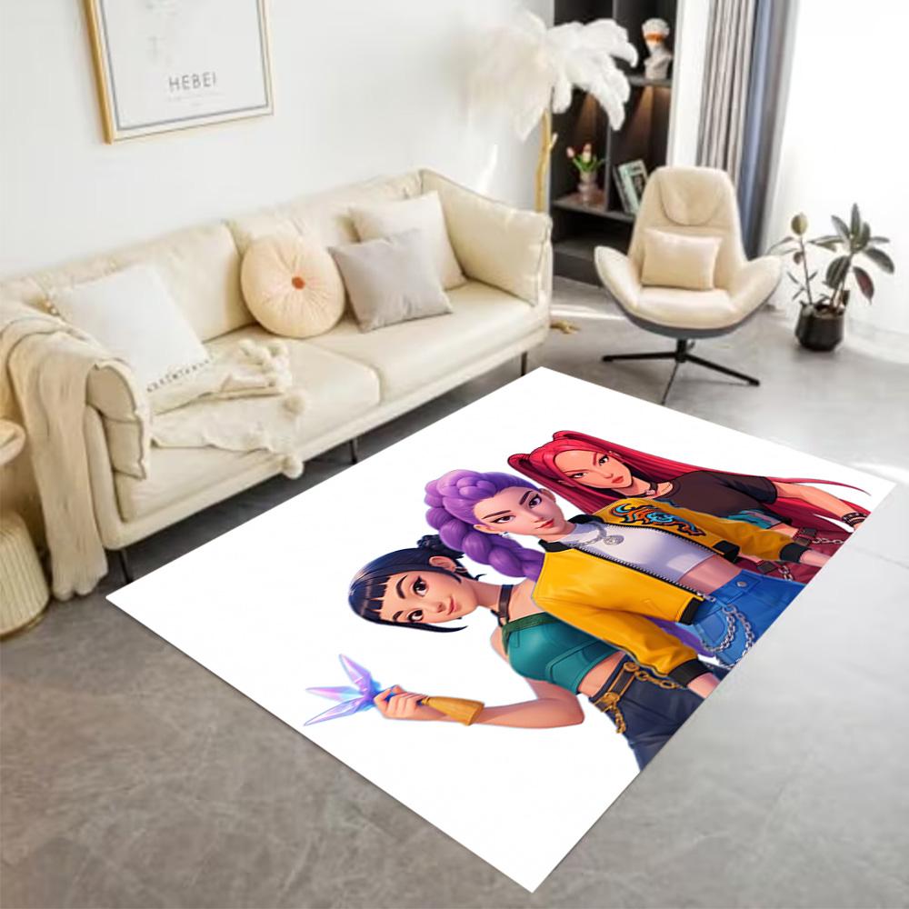Colorful Fashion Friends Floor Rug Office Rug Perfect for Balcony Kitchen Game Room Hallway Antislip Carpet Anime Office Decor Gift for Festivals