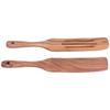 2pcs Slotted Turner Spatula Simple Wooden Spatula with Long Handlefor Cooking Salad Mixing