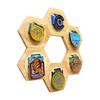 Wooden Medal Display Stand Hexagonal Cellular Design Sports Award Storage Box Creative Wall Decor Home Decoration