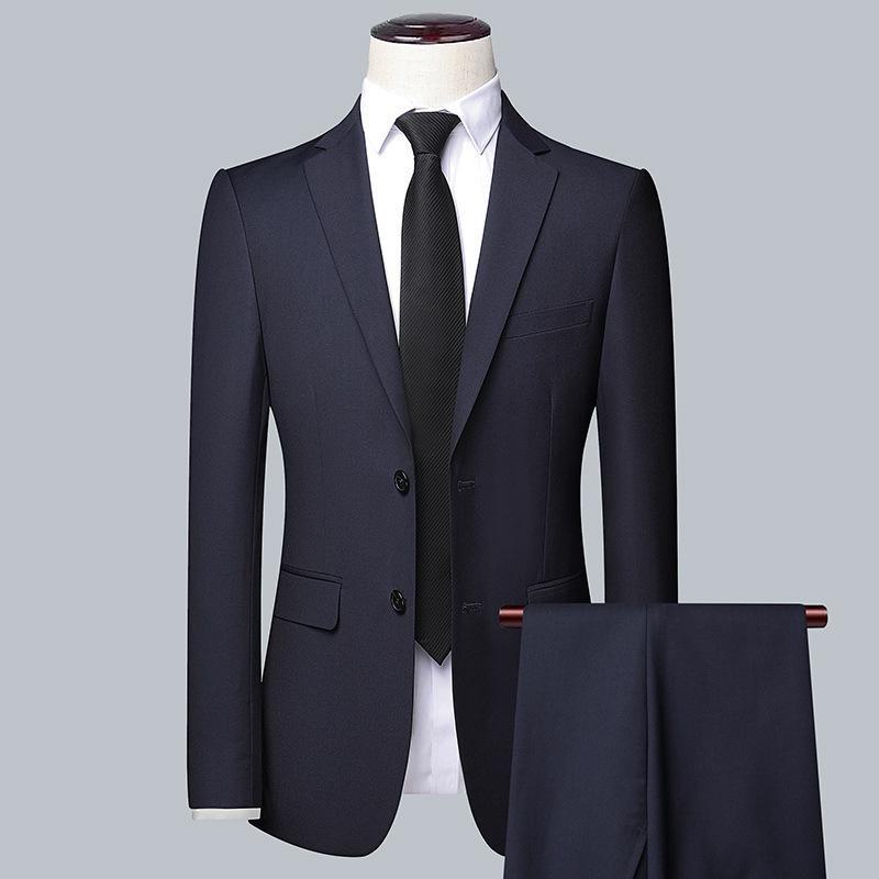 601 Men's Slim Fit Business Suit - Professional Formal Attire for Work and Interviews