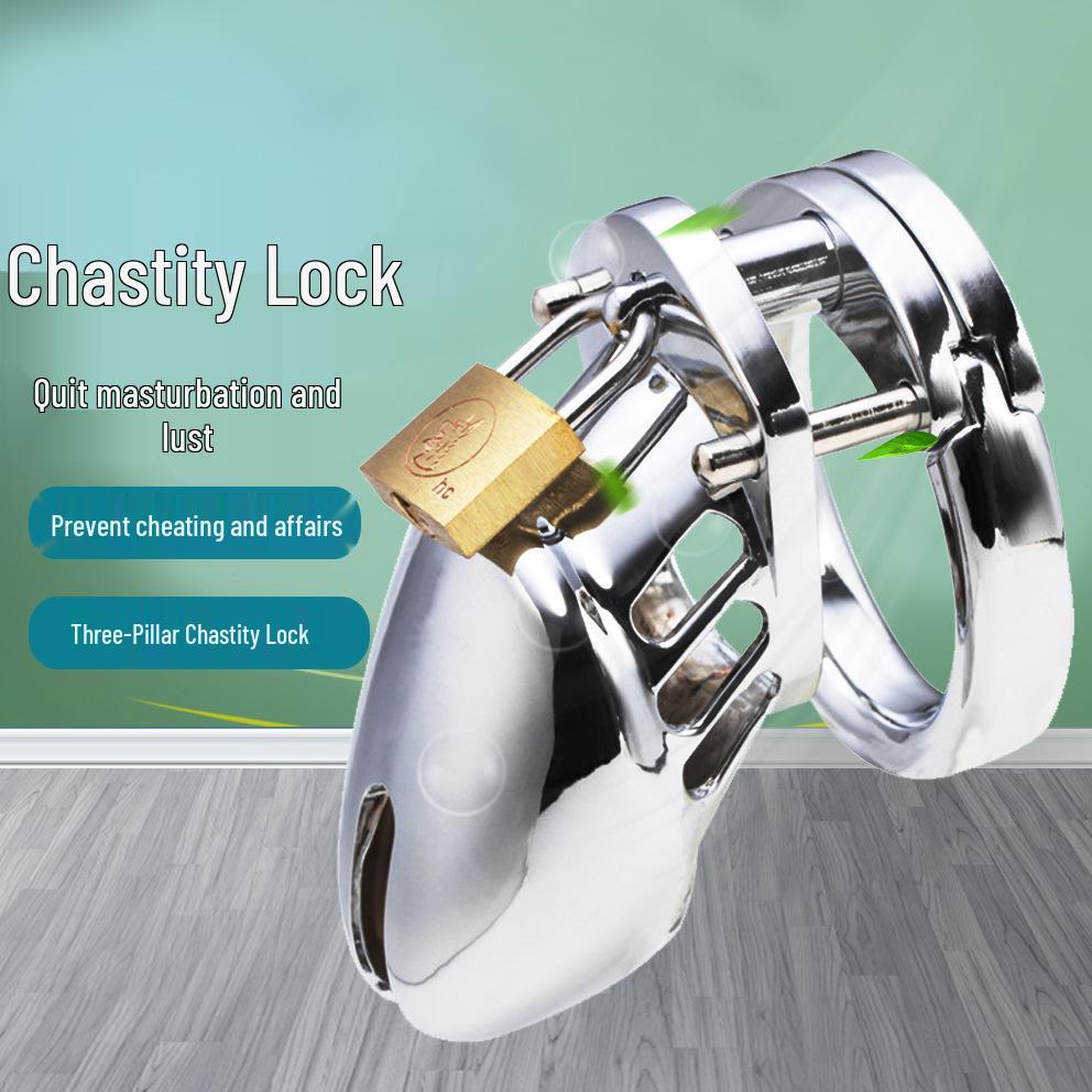 Male Chastity Lock CB6000sm: Metal Birdcage Seminal Vesicle Restraint Sex Toy