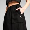 Puma Solid Color Elastic High Waist Long Casual Skirt Women Skirts Black 629784-01