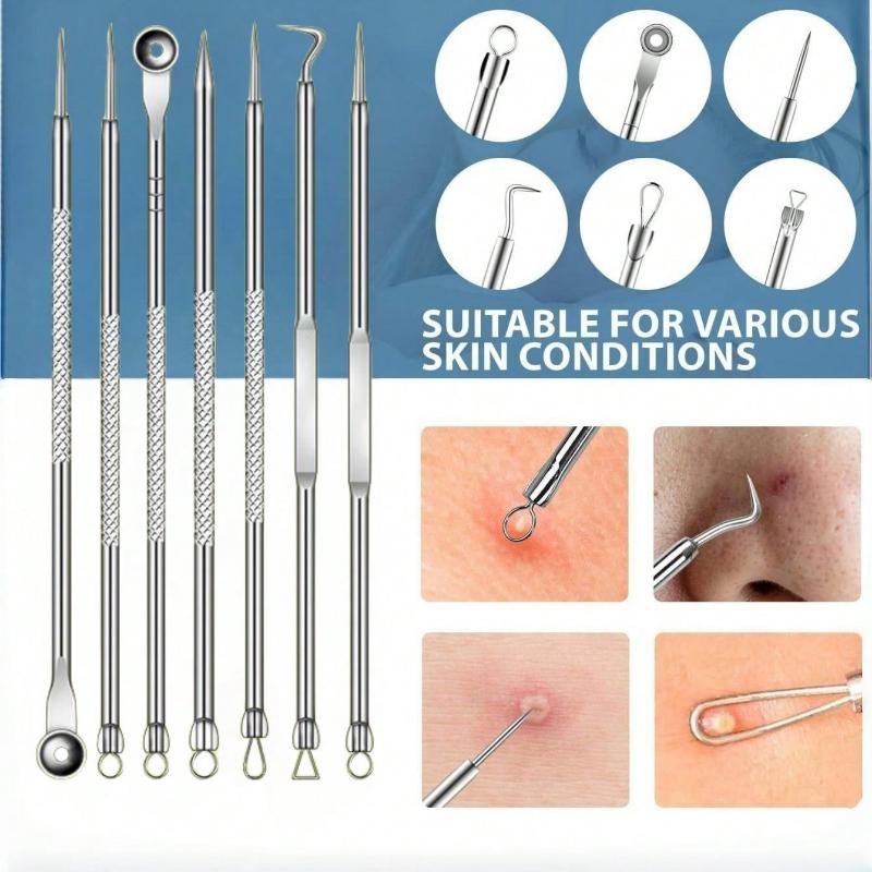 11pcs/Set Professional Blackhead Remover Kit Stainless Steel Face Blemish Acne Extraction Tools Pimple Popping Needle– Professional Pimple Popper Set