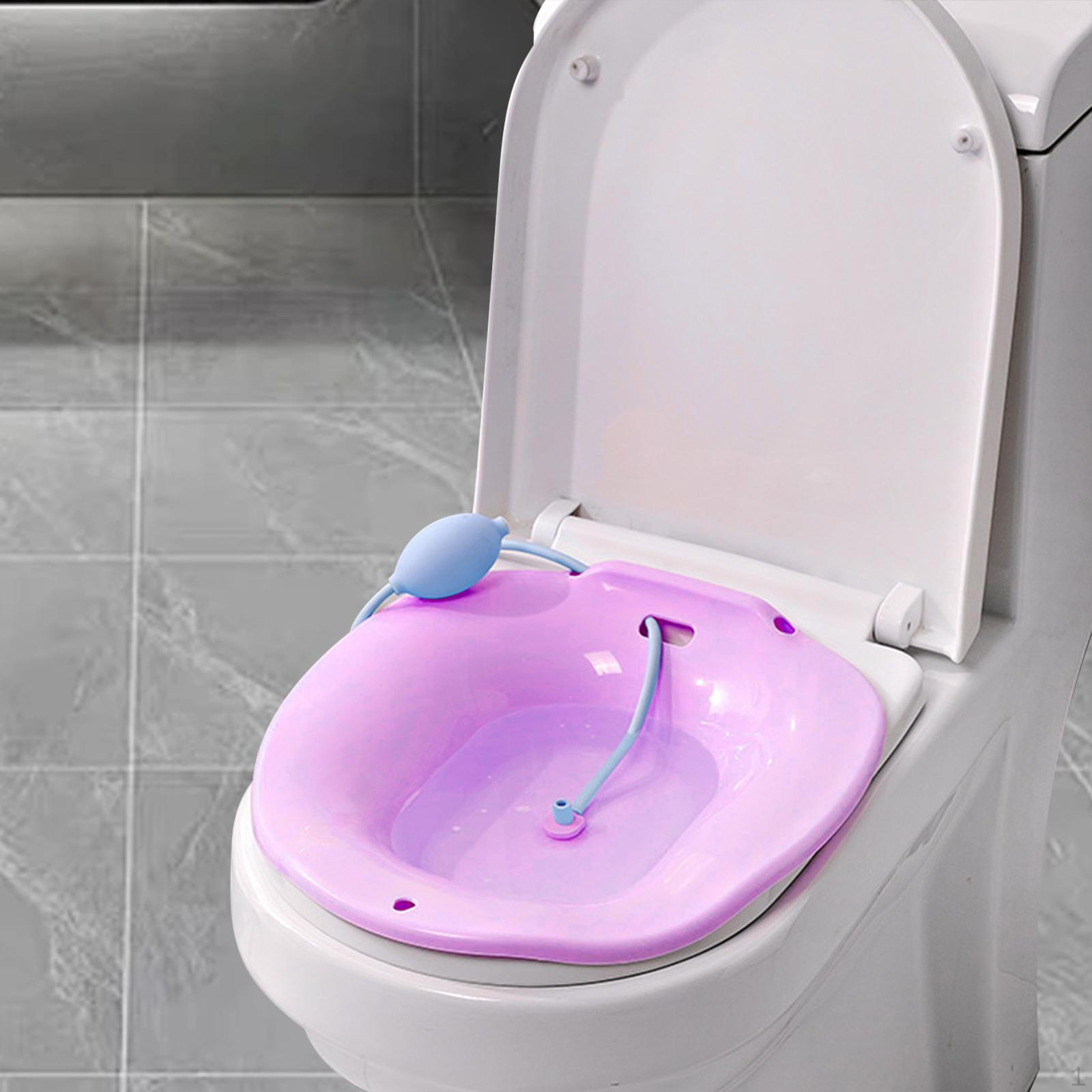 

Многофункциональная сидячая ванночка для женщин, портативная, с широким сиденьем, прочная, с ручным смывом фиолетовый