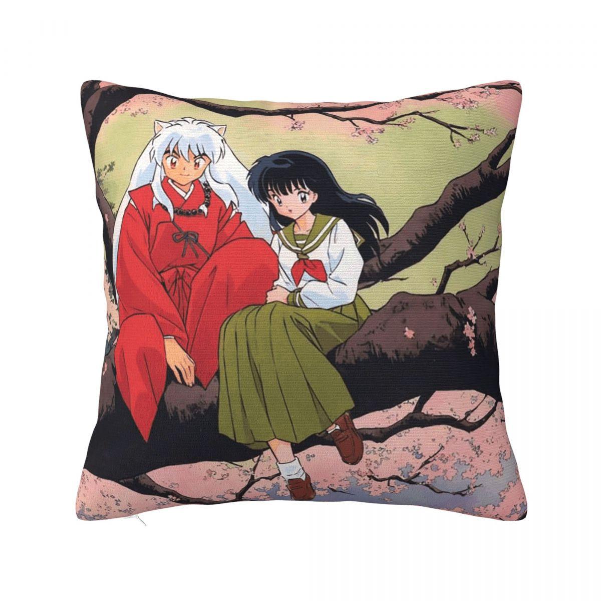Аниме Инуяша Квадратная Наволочка Чехол на Подушку Наволочка Чехол на Подушку для Дома Дивана Гостиной 12x12Inch