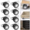 Side Mounted Drawer Casters 1/2/4Pcs Silent Wearproof Nylon Wheels for Kitchen Cabinet Furniture Repair Replacement