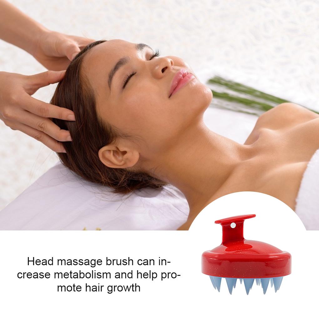 Silikon Kopfhautmassagebürste Massierende Shampoo-Bürste Duschkopf-Reiniger