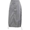 Fustă Midi Originală Adicolor din Nailon Țesut cu Logo de Marcă, Trei Dungi Sport, Elastică, Casual, Lungă, Fuste Femei, Gri Gheață JD2582