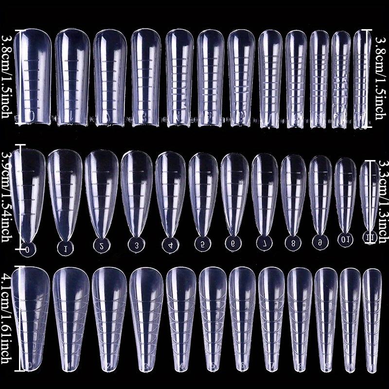 Transparent Nail Wearable Extension Plate with Texture, Paper-Free Support Model for Nail Extension and Adhesive Nail Model