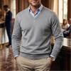 Herren S V-Ausschnitt Pullover Pullover Lässig Business Für Herbst Winter