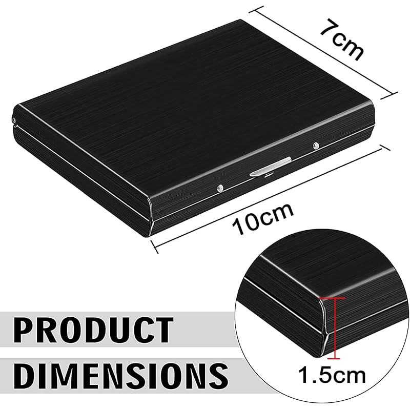 Stealodeal Black Rfid Blocking Metal Debit/Credit/Atm (10 Slots) For Men & Women Card Holder чёрный
