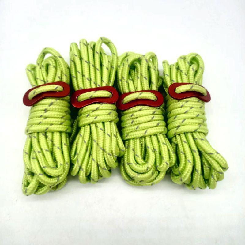 

5 мм светоотражающий ветрозащитный трос для палатки с пряжкой – 4 метра