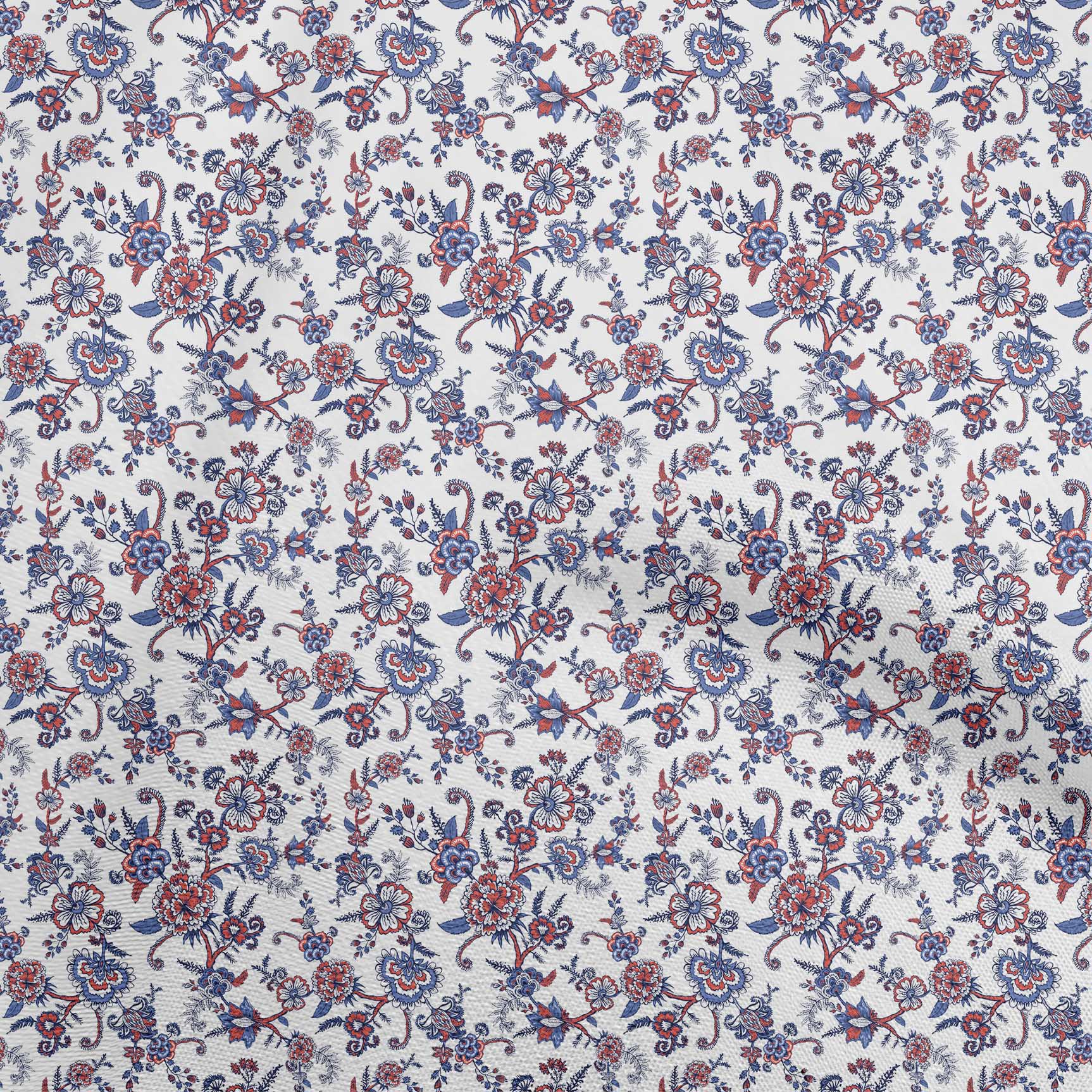 

OneOone Cotton Flex Grey Fabric Азіатські японські квіткові швейні ремісничі проекти Принти на тканині 40 дюймів 42 Inch Wide - Viscose Chiffon білий