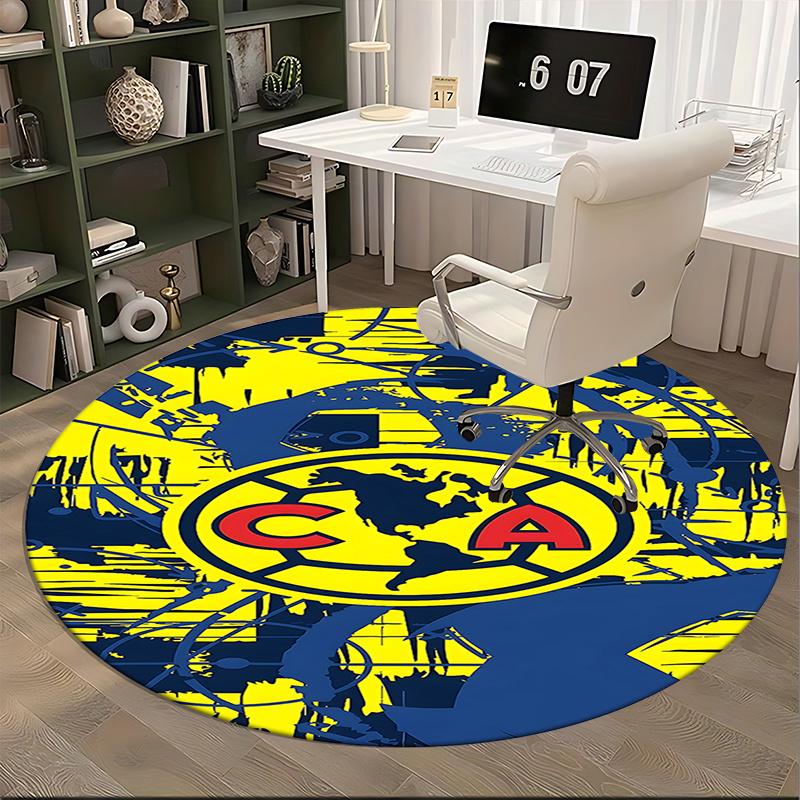 Club America Chair Mat - Round Carpet for Home Decor, Office Use, Living Room