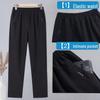 2025 High-Waisted Straight-Leg Pants for Mothers and Grandmothers, Plus Velvet, Thickened for Winter