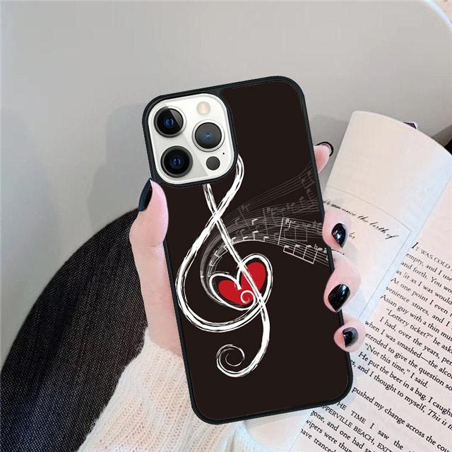 Music Notes Phone Case Cover For iPhone 17 Air 15 16 14 13 12 Pro Max 11 Pro Max Plus Coque Shell