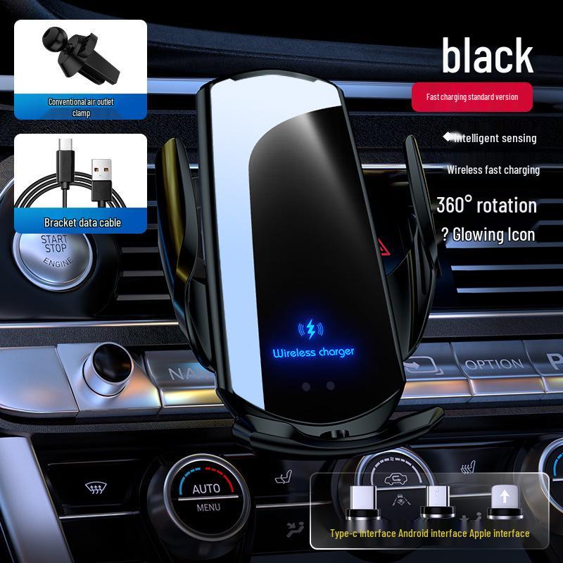 

Q3 Magic Clip Car Wireless Charger & Phone Holder, 15W Auto Open/Close, Navigation Mount.