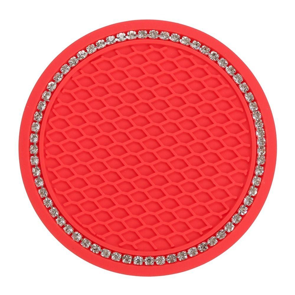 10 PCS Rhinestone Cup Holder Bling Anti-slip Mat Durable Drink Pad Car