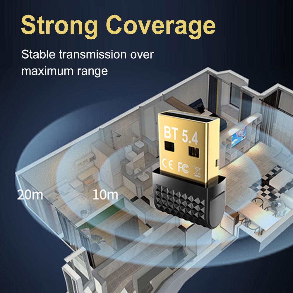 Bluetooth Adapter for Pc Usb Bluetooth 5.4 5.3 Dongle Receiver for Speaker Mouse Keyboard Music Audio Transmitter