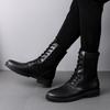 Men's Large Size Mesh Leather High-Top Casual Outdoor Work Boots (38-52)