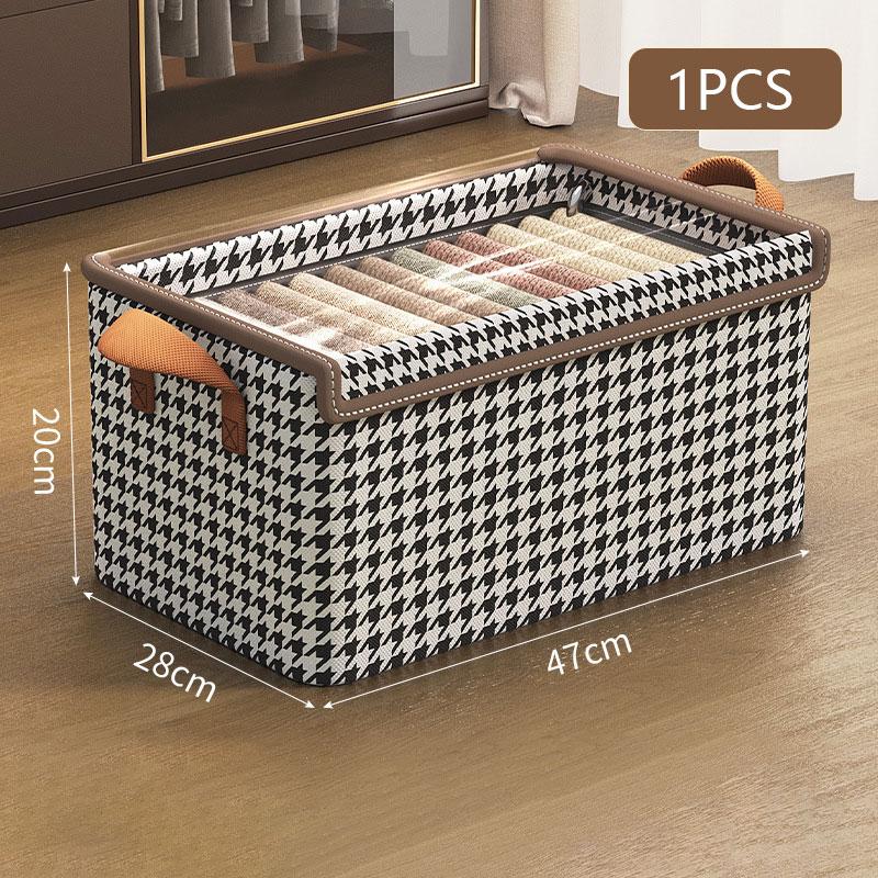 Steel Frame Folding Storage Boxes Dust-proof Moisture-proof Clothes Trousers Socks Home Organization Drawer Wardrobe Storage Box