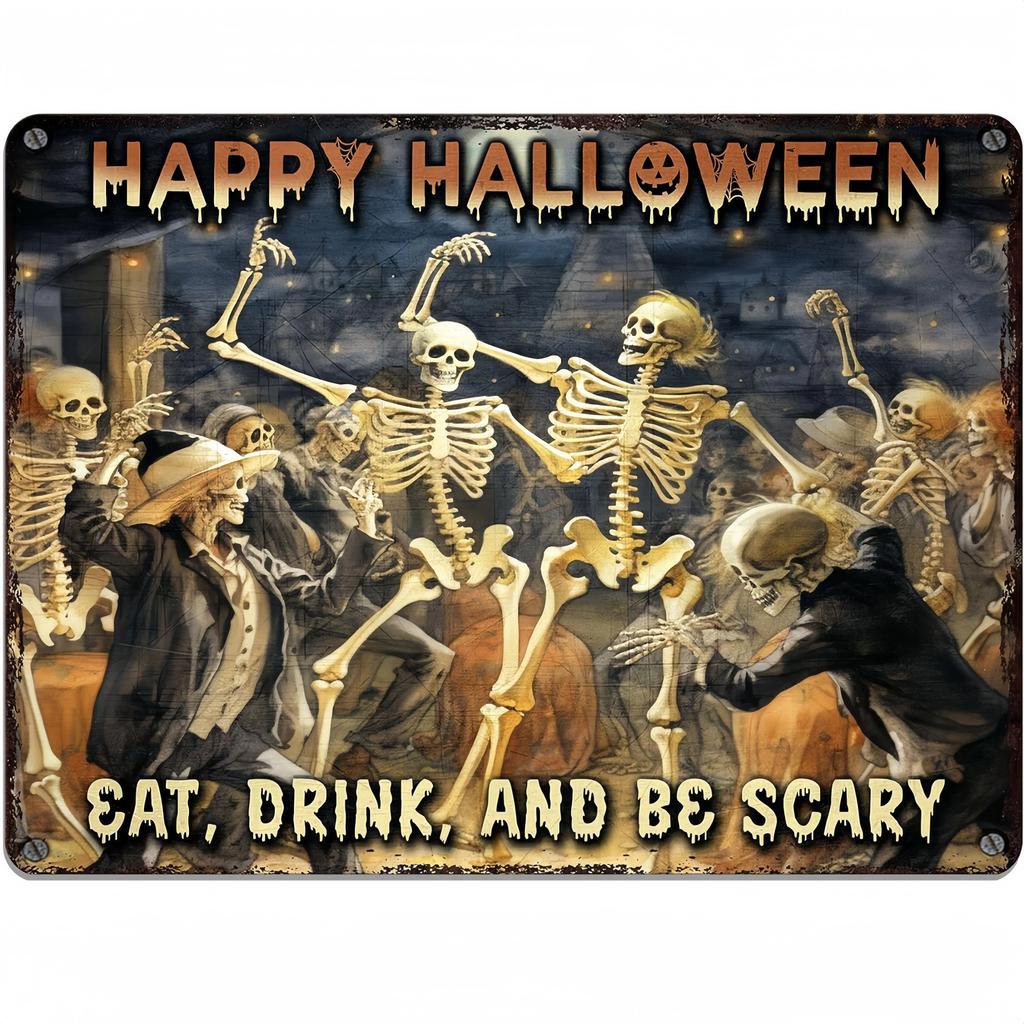 Spooky Metal Sign Haunted House Gothic Decor For Bedroom Vintage Halloween Decorations Witchy Room Decor Goth Room Decor