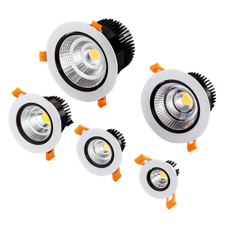 New LED Downlights Angle Adjustable COB Ceiling Lamp Spot Lights 3W 5W 7w 9w 12w 15w18w Rotating AC85-240VDimmable Recessed