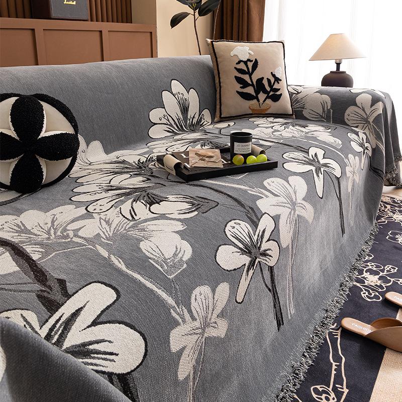 

Простое и современное шенилловое диванное полотенце, нескользящая универсальная диванная подушка на четыре сезона, чехол для дивана, чехол для спинки, защита от царапин кошек 180*230cm