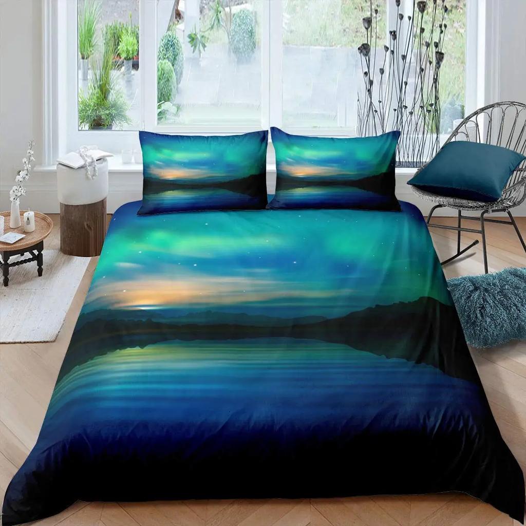 Comforter Galaxy 3D Printed Space Themed Bedding Set Kid Boy Galaxy Series Universe Pattern Polyester For Girl