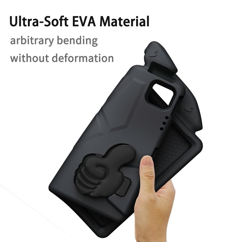 Ultra-Soft EVA Thumb Kickstand Tablet Case For iPad Air 13 (2025)/(2024)/Pro 13 (2025)/13 (2024)/Pro 12.9 (2022)/(2021)/(2020)/(2018)