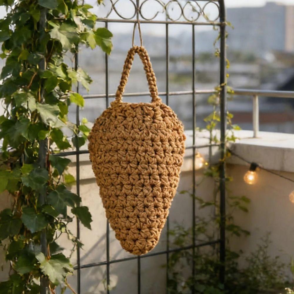 Portable Design Crochet Wasp Nest Cotton Rope Woven Honeycomb Decorations Patio Decoration