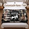 Led Zeppelin Printed Flannel Blanket Custom Name Text Soft Warm Throw For Bedroom Holiday Gift