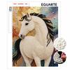 DIY Pearl Art Painting Majestic Horse Handmade Craft Modern Wall Decor Leisure Relax Activity Nice Gift for Novice Art Practitioners Home