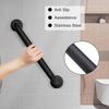 Shower Grab Bar: 24 Inch Anti-Slip Knurled Grip - 304 Stainless Steel Wall Mount Safety Bar for Seniors and Elderly Bathroom Use