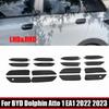 LHD RHD For BYD ATTO 1 Dolphin EA1   ABS Carbonfiber Black Outer Door Handle Door Bowl Catch  Exterior Decorate Sticker