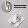 Anti-Rust Space Aluminum Shower Faucet Stand Base, Shower Head Stand With Hook, Handheld Shower Stand, Bathroom Household Use