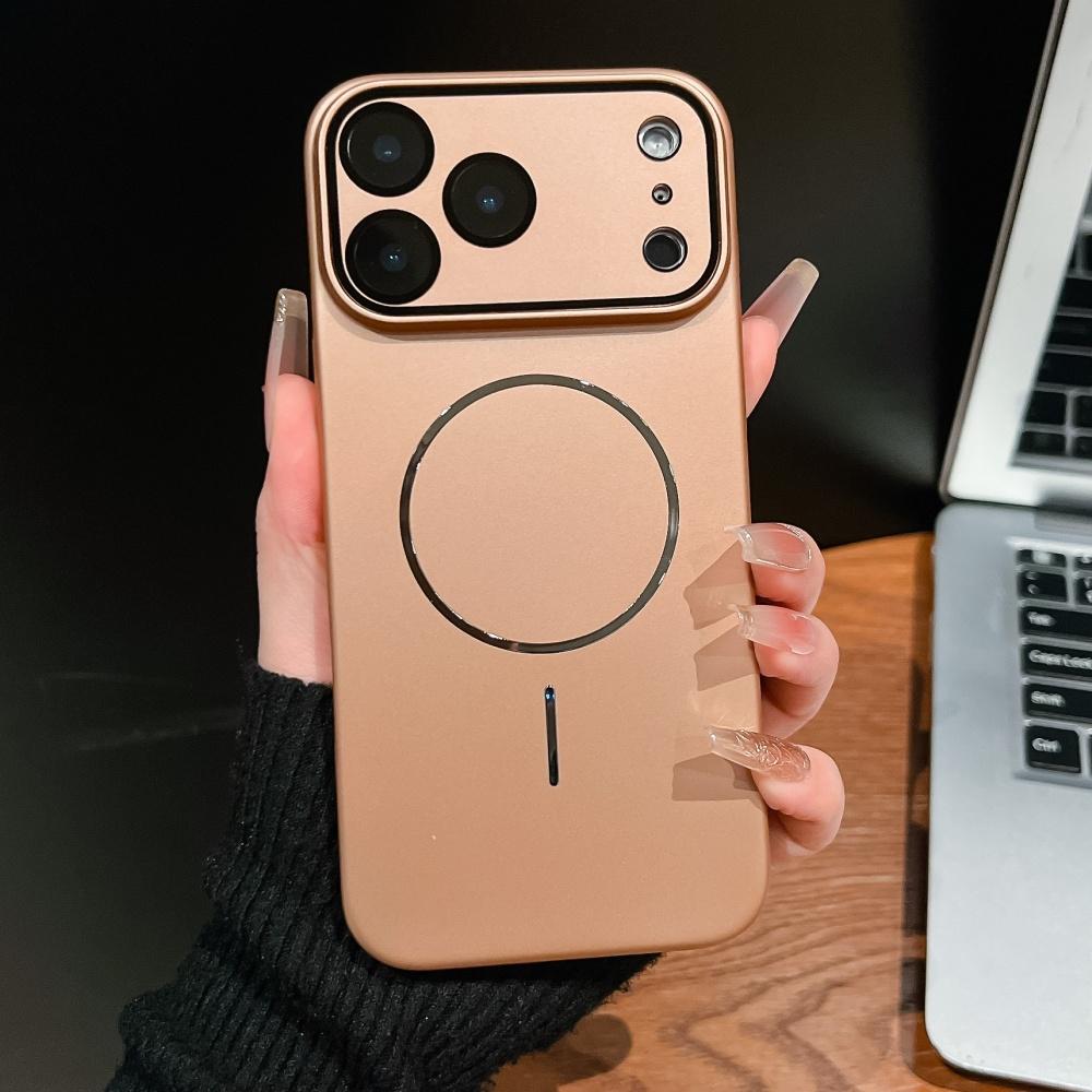 

Ультратонкий матовый чехол для Magsafe с магнитом для iPhone 17 Pro Max 16 15 14 13 12 11, защита линзы камеры из стекла, жесткий чехол из поликарбоната iPhone17