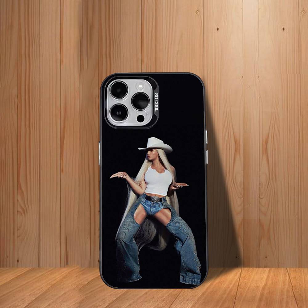 Singer B-Beyonce Hot Phone Case For iPhone 17,16,15,14,13,12,11,Mini,Pro,SE,MAX White Matte Shockproof Cover
