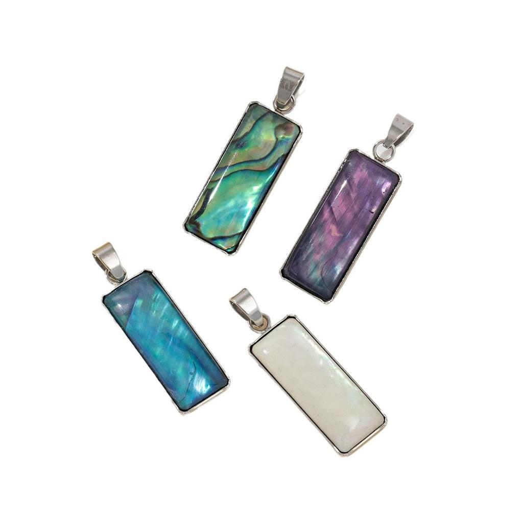 2Pcs Simplified Pendant Natural Shell Rectangle Pendant 36x11mm For Jewelry Making DIY Necklace Bracelet Earrings Accessory