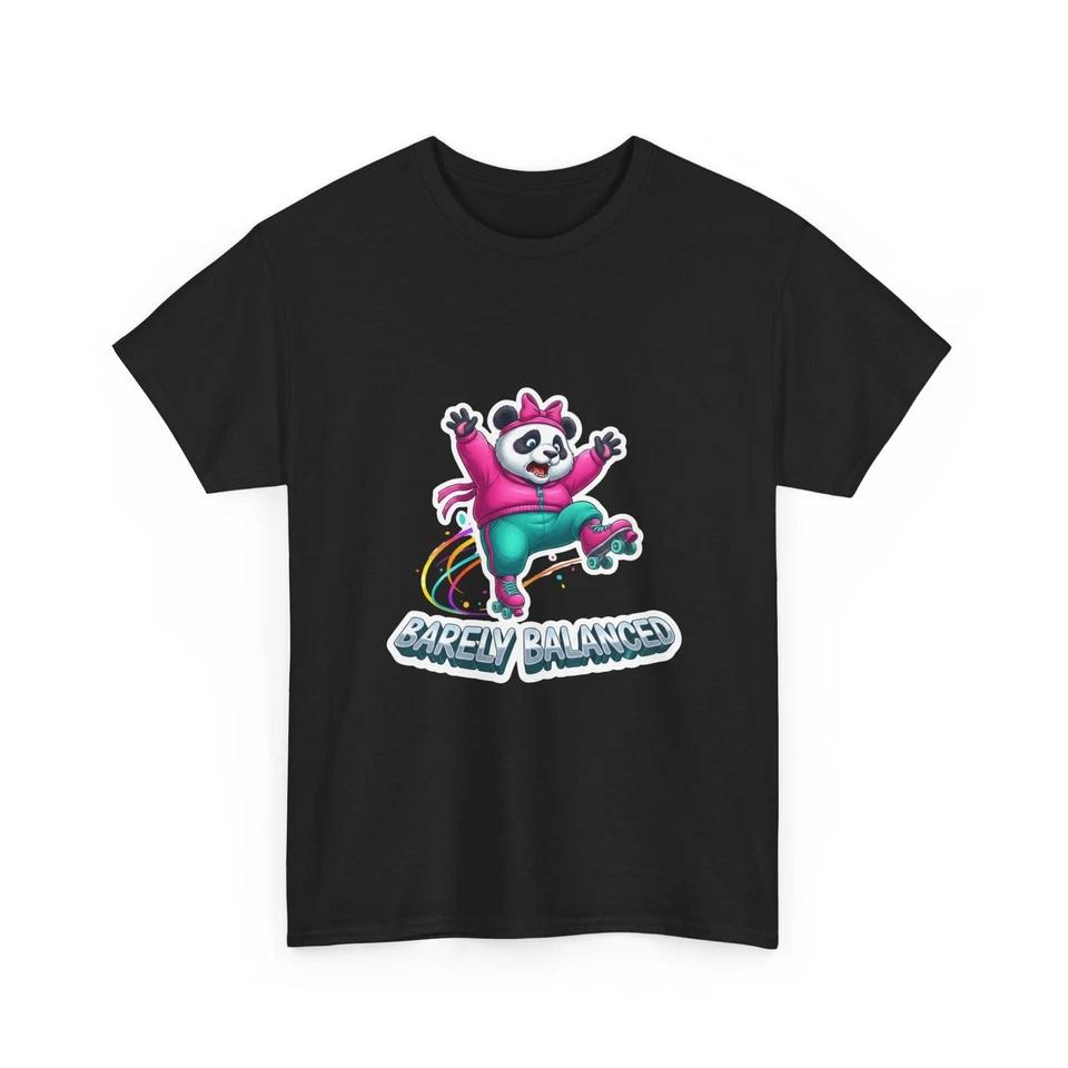 Skating Panda Tee | Cute Panda T-Shirt Animal, Funny T-Shirt, Cotton T-Shirt, Gift 3XL