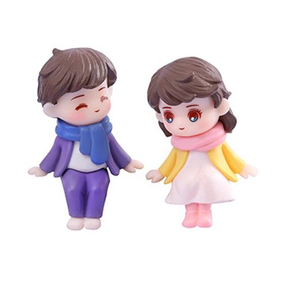 Ornement de Couple Miniature pratique, Anti-décoloration, fabrication exquise, disposition de la scène