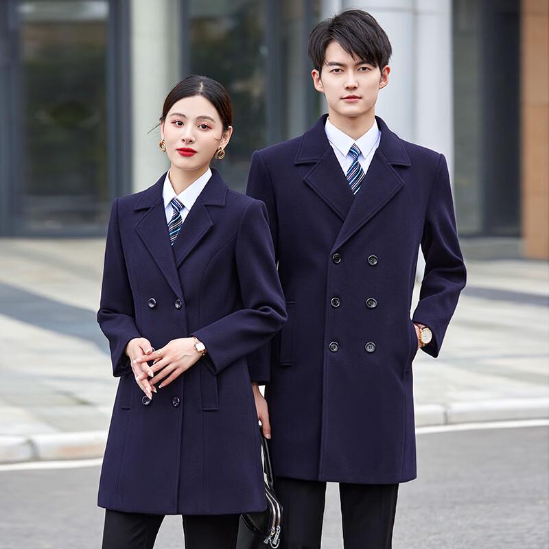 British Style Double-Breasted Wool Blend Professional Coat