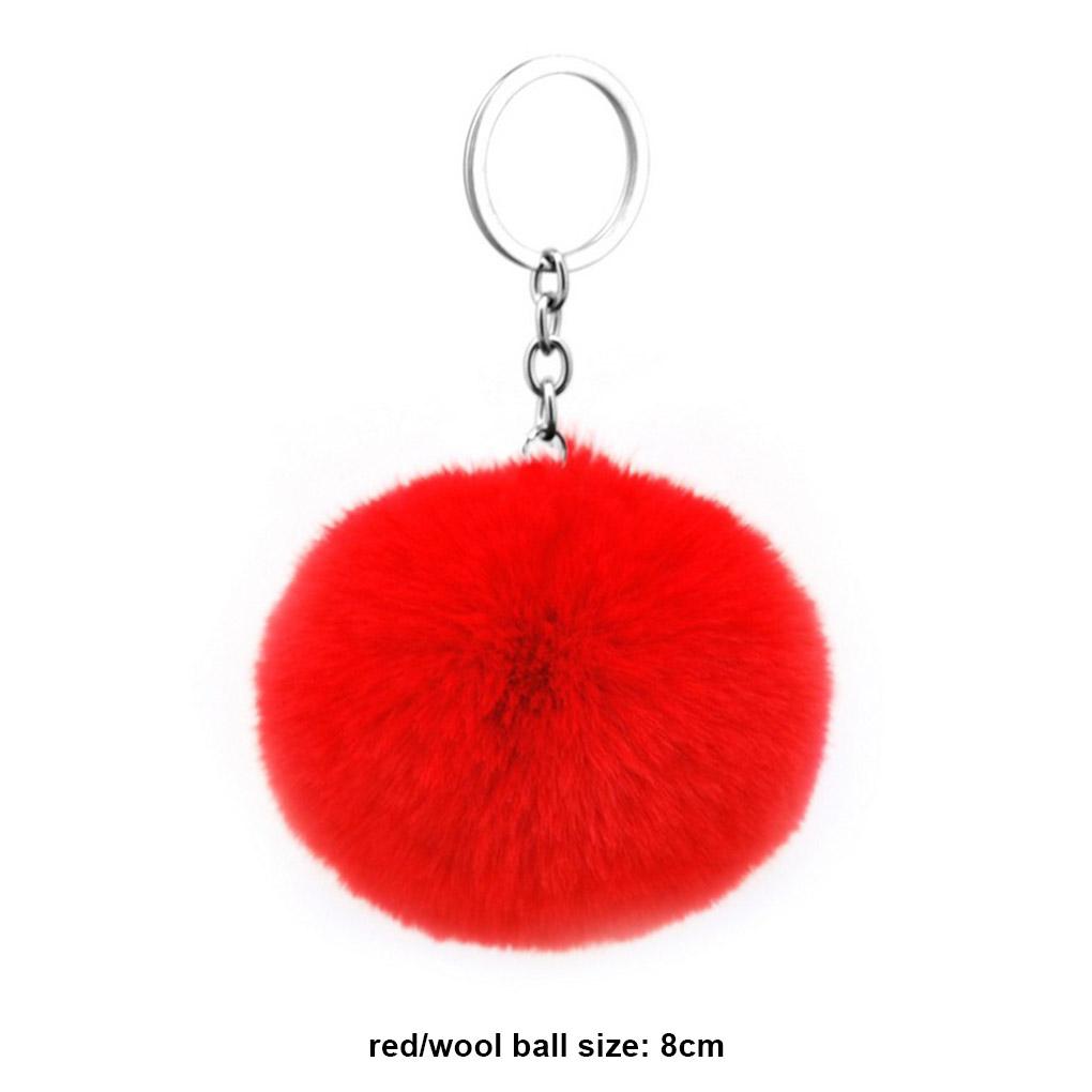 Pom Pom Keychain Plush Fashion Home Car Key Holder Portable Hanging Backpack Purse Pompom Tassels Keyrings Pendant